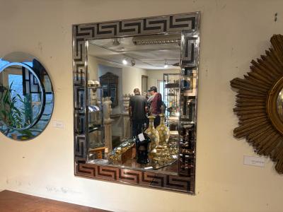 Romeo Rega Greek Key Chrome Mirror