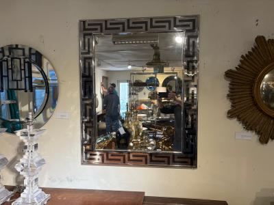 Romeo Rega Greek Key Chrome Mirror
