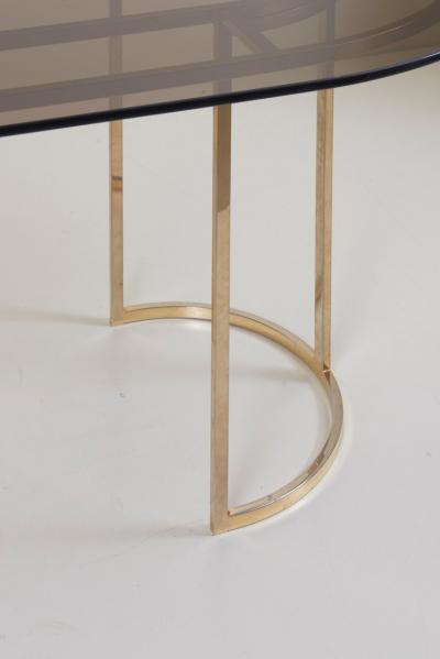 Romeo Rega Huge Brass and Glass Dining Table by Romeo Rega