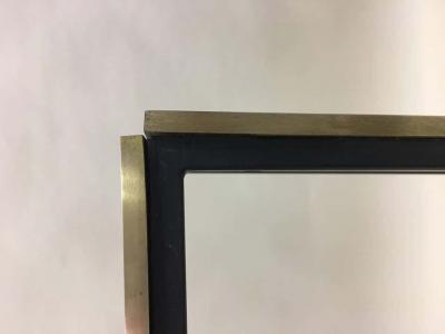 Romeo Rega Italian Midcentury Brass Nickel and Glass Console or Writing Table Romeo Rega