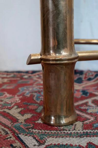 Romeo Rega Italian Modern Brass Faux Bamboo Coffee Table