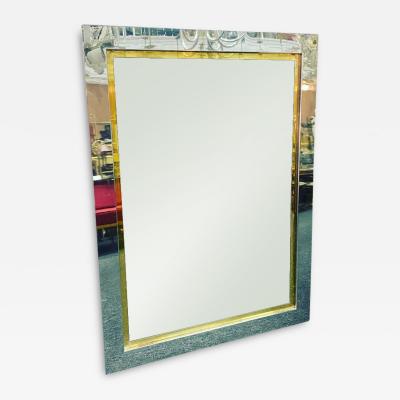 Romeo Rega MODERN CHROME AND BRASS MIRROR BY ROMEO REGA