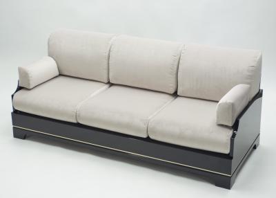 Romeo Rega Mid Century Italian lacquer brass living room set by Romeo Rega 1970s