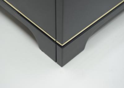 Romeo Rega Mid Century Italian lacquer brass living room set by Romeo Rega 1970s