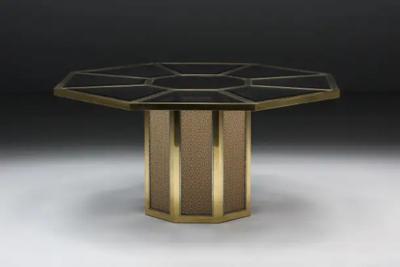 Romeo Rega Octagonal Dining Table by Romeo Rega Italy 1970s