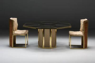 Romeo Rega Octagonal Dining Table by Romeo Rega Italy 1970s
