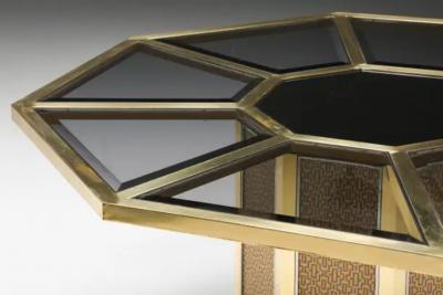 Romeo Rega Octagonal Dining Table by Romeo Rega Italy 1970s