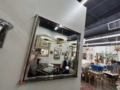 Romeo Rega Pair Of Italian Modern Mirrors By Romeo Rega