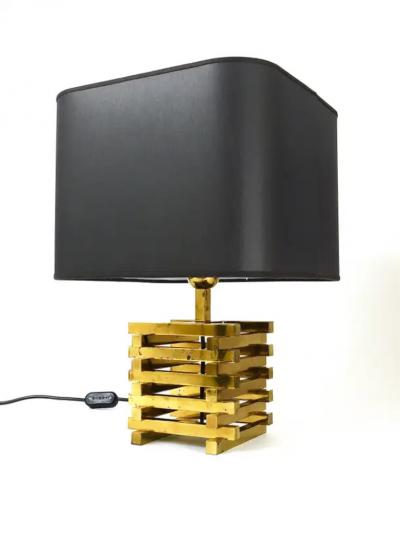 Romeo Rega Pair Romeo Rega Midcentury Brass Table Lamps Italy 1970s