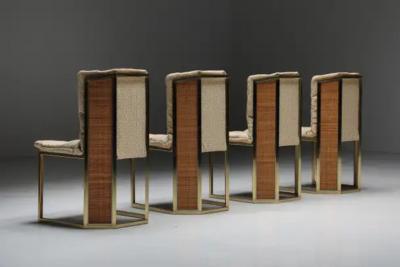 Romeo Rega Regency Dining Chairs by Romeo Rega Italy 1970s