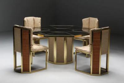 Romeo Rega Regency Dining Chairs by Romeo Rega Italy 1970s
