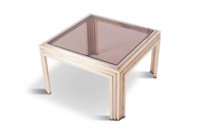 Romeo Rega Romeo Rega Brass and Chrome Coffee Table