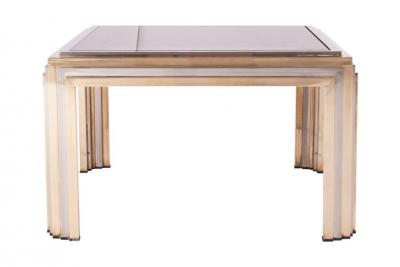 Romeo Rega Romeo Rega Brass and Chrome Coffee Table