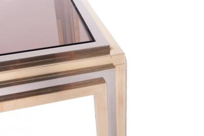 Romeo Rega Romeo Rega Brass and Chrome Coffee Table