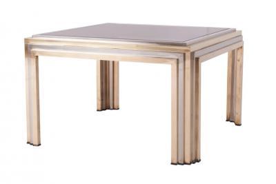 Romeo Rega Romeo Rega Brass and Chrome Coffee Table