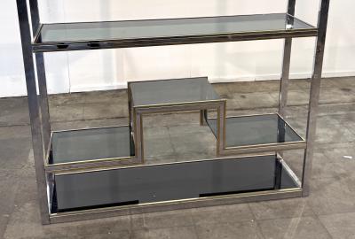 Romeo Rega Romeo Rega Chrome and Brass tag re Library Italy 1970s