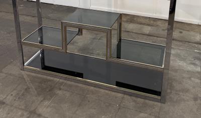 Romeo Rega Romeo Rega Chrome and Brass tag re Library Italy 1970s