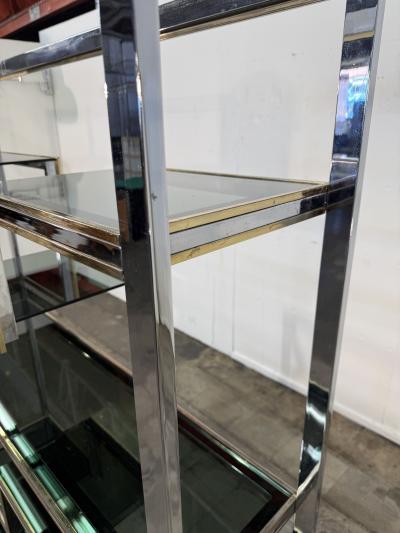 Romeo Rega Romeo Rega Chrome and Brass tag re Library Italy 1970s