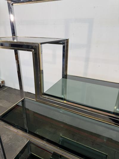 Romeo Rega Romeo Rega Chrome and Brass tag re Library Italy 1970s