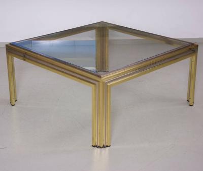 Romeo Rega Romeo Rega Coffee Table in Brass and Chrome