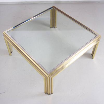 Romeo Rega Romeo Rega Coffee Table in Brass and Chrome
