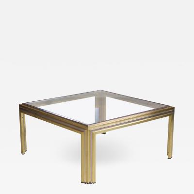 Romeo Rega Romeo Rega Coffee Table in Brass and Chrome