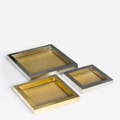 Romeo Rega Romeo Rega Coin Tray in Metal and Brass from 1980s