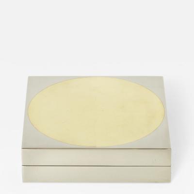 Romeo Rega Romeo Rega Italian chrome brass jewellery box 1970