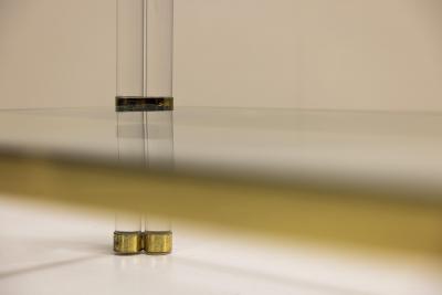 Romeo Rega Romeo Rega Pair of Lucite and Brass Side Tables Italy 1970s