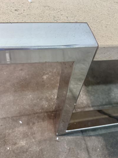 Romeo Rega Romeo Rega for Adriana Asti Marble and Chrome Coffee Table 1970s