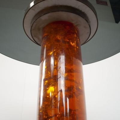 Romeo Rega Romeo Rega round table with glass top 1970s