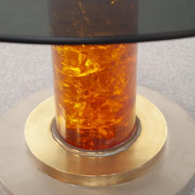 Romeo Rega Romeo Rega round table with glass top 1970s