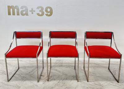 Romeo Rega Set of 6 Mid Century Modern Italian Dining Chairs by Romeo Rega