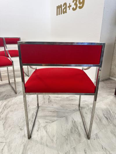 Romeo Rega Set of 6 Mid Century Modern Italian Dining Chairs by Romeo Rega