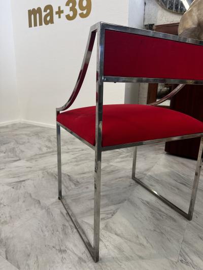 Romeo Rega Set of 6 Mid Century Modern Italian Dining Chairs by Romeo Rega
