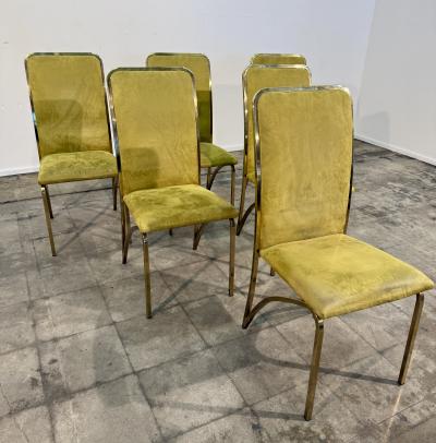 Romeo Rega Set of Six Dining Chairs attributed to Romeo Rega Italy 1970s