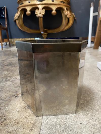 Romeo Rega Vintage Decorative Round Silver and Brass Bowl 1970