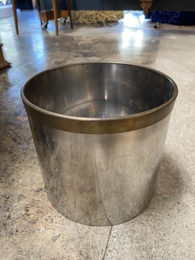 Romeo Rega Vintage Decorative Round Silver and Brass Bowl 1970