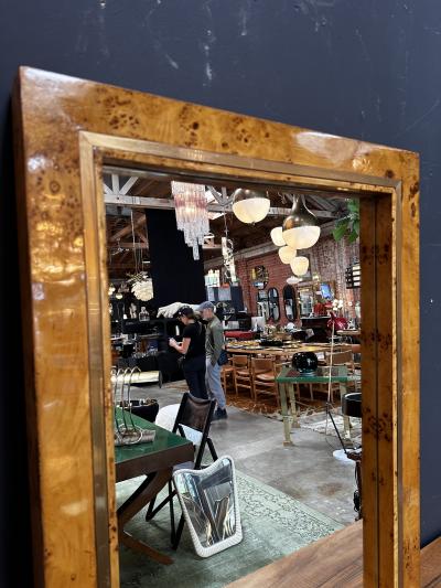 Romeo Rega Vintage Italian Rectangular Wall Mirror by Romeo Rega 1980s