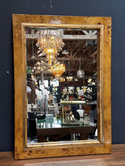 Romeo Rega Vintage Italian Rectangular Wall Mirror by Romeo Rega 1980s