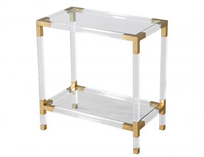 Romeo Rega Vintage Romeo Rega Acrylic and Brass Console Table 1970 s