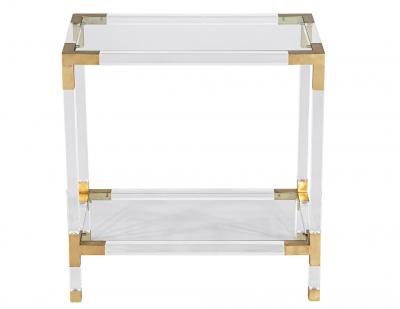 Romeo Rega Vintage Romeo Rega Acrylic and Brass Console Table 1970 s