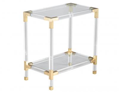 Romeo Rega Vintage Romeo Rega Acrylic and Brass Console Table 1970 s
