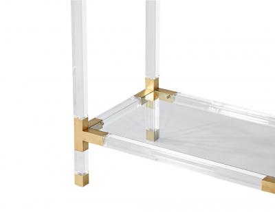 Romeo Rega Vintage Romeo Rega Acrylic and Brass Console Table 1970 s