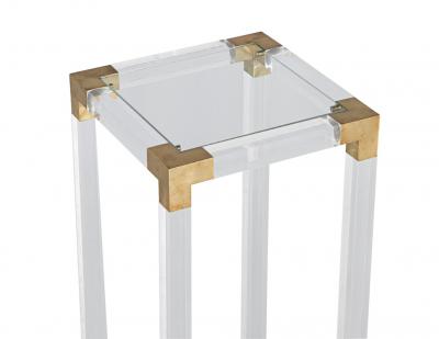 Romeo Rega Vintage Romeo Rega Acrylic and Brass Pedestal Stand