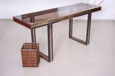 Romeo Rega XXL Romeo Rega Brass and Chrome Console Table