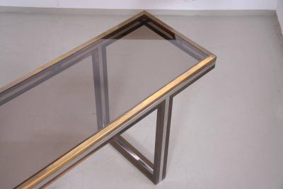 Romeo Rega XXL Romeo Rega Brass and Chrome Console Table