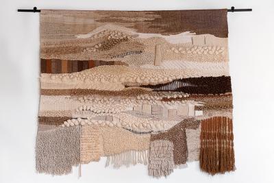 Romeo Reyna Hand Woven Textile Monumental Wall Art Tapestry 1960s