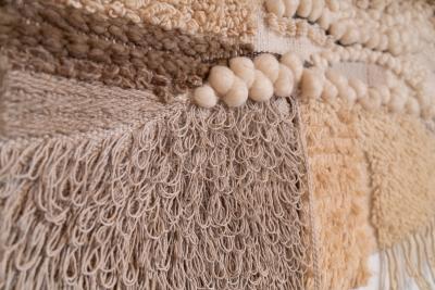 Romeo Reyna Hand Woven Textile Monumental Wall Art Tapestry 1960s