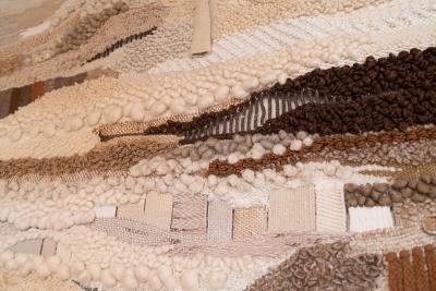 Romeo Reyna Hand Woven Textile Monumental Wall Art Tapestry 1960s